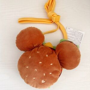 Tokyo Disney Mickey hamburger mini plush crossbody bag